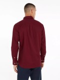TOMMY HILFIGER MW0MW36824 VLP Flex Brushed Solid Rf Shirt - Deep Rouge