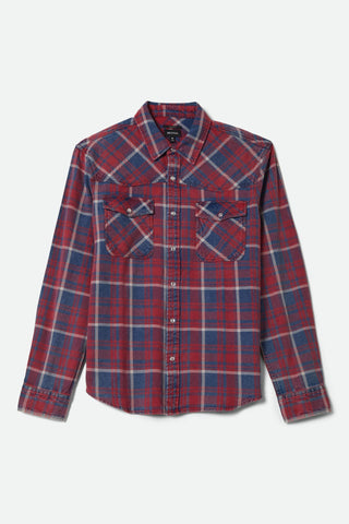 BRIXTON Waylon Lightweight Overshirt - Denim Plaid