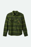 BRIXTON Bowery Heavy Weight LS Flannel - Cypress Green/Black