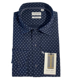 BACK BAY G580208 Bamboo Geo L/S Shirt - Navy