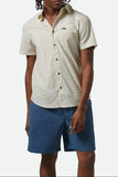 BRIXTON CHARTER PRINT S/S SHIRT- Off White/Micro Floral