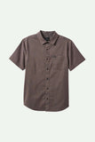 BRIXTON Charter Sol Wash S/S Woven Shirt -&nbsp;Charcoal Sol Wash