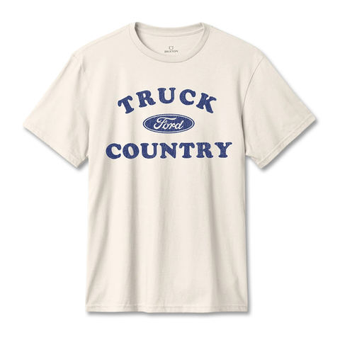 BRIXTON FORD TRUCK COUNTRY 17362 TEE - Wimbledon White