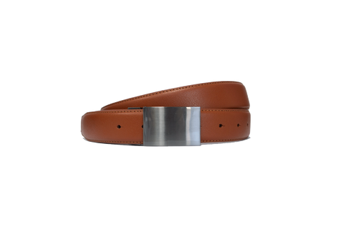 VARCE Full Grain Leather Belt Box Set - Tan