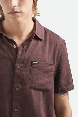 BRIXTON Charter Slub Short Sleeve - Chocolate