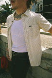BRIXTON CHARTER PRINT S/S SHIRT- Off White/Micro Floral