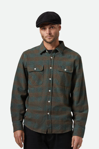 BRIXTON Bowery LS Flannel - Ocean