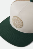 BRIXTON Oath Trucker Hat - Off White/Primal Green/Sand