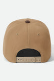 BRIXTON Linwood C Netplus MP Snapback Cap - Sand/Pinecone Brown