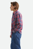 BRIXTON Waylon Lightweight Overshirt - Denim Plaid
