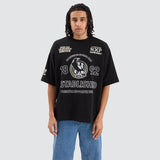 NENA AND PASADENA Collingwood Magpies AFL Mega Loopback Tee - Jet Black