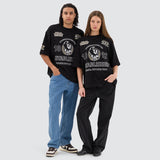 NENA AND PASADENA Collingwood Magpies AFL Mega Loopback Tee - Jet Black