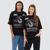 NENA AND PASADENA Collingwood Magpies AFL Mega Loopback Tee - Jet Black