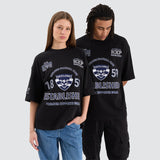 NENA AND PASADENA Geelong Cats AFL Mega Loopback Tee - Jet Black