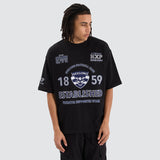 NENA AND PASADENA Geelong Cats AFL Mega Loopback Tee - Jet Black