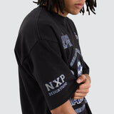 NENA AND PASADENA Geelong Cats AFL Mega Loopback Tee - Jet Black