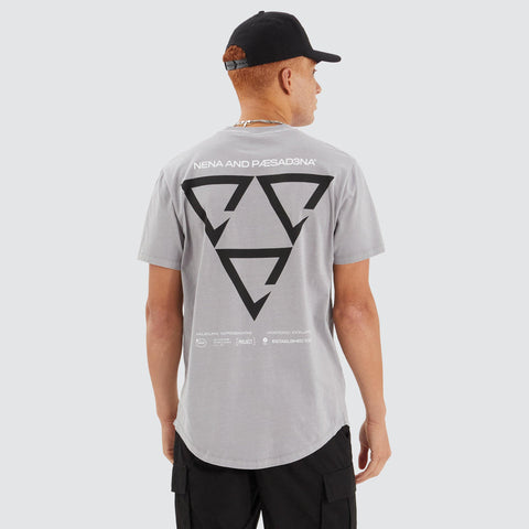 NENA AND PASADENA Level Dual Curved Tee - Pigment Alloy