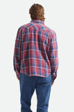 BRIXTON Waylon Lightweight Overshirt - Denim Plaid