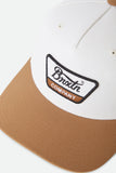 BRIXTON Linwood C Netplus MP Snapback Cap - Off White/Copper