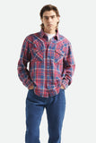 BRIXTON Waylon Lightweight Overshirt - Denim Plaid