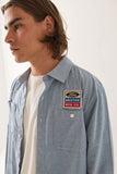 BRIXTON Ford Service Dept Workshirt - Blue Chambray