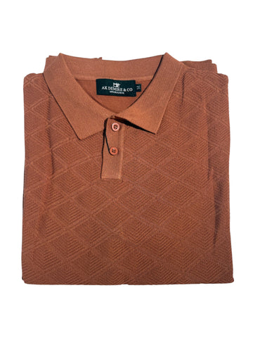 AK DEMIRE MB-52 Knit Polo Shirt - Rust