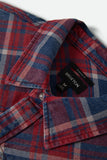 BRIXTON Waylon Lightweight Overshirt - Denim Plaid