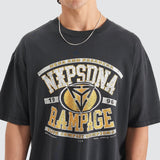 NENA AND PASADENA Rampage Heavy Box Fit Scoop T-Shirt - Pigment Black
