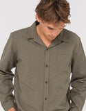 RUSTY Overtone Long Sleeve Linen Shirt