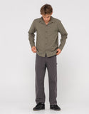 RUSTY Overtone Long Sleeve Linen Shirt