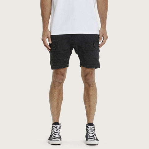 KISS CHACEY Salem Cargo Short - Obsidian Black