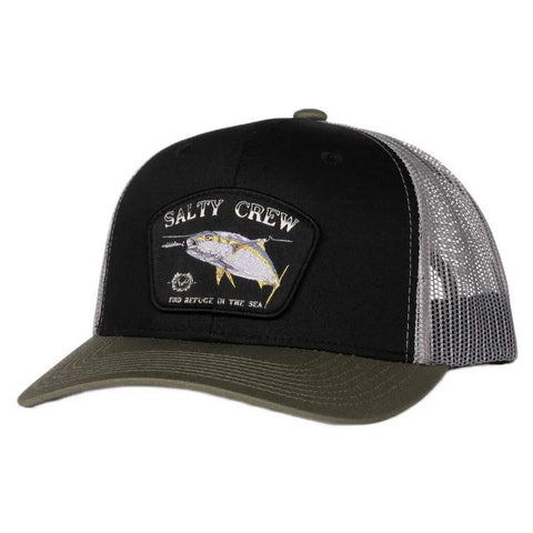 SALTY CREW Surface Retro Trucker Cap - Black/Olive