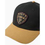 SALTY CREW Rotor Retro Trucker Cap - Black/Tan