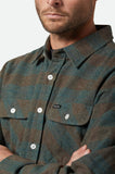 BRIXTON Bowery LS Flannel - Ocean