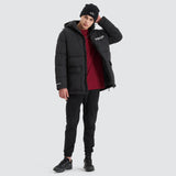 NENA AND PASADENA Tectonics Long Line Puffer Jacket - Jet Black