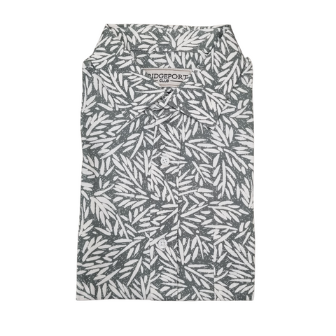 Bridgeport B2547 Short Sleeve Bamboo Print Shirt - Sage