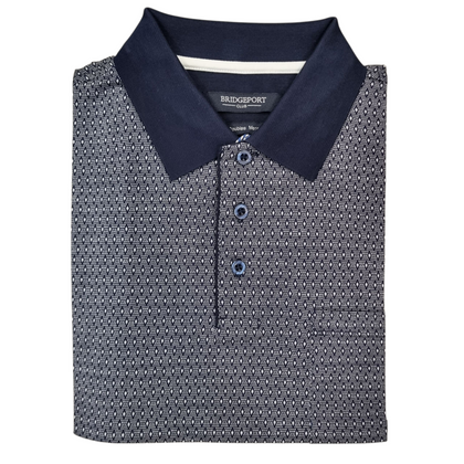 BRIDGEPORT B2566 Double Mercerized Polo Shirt - Navy