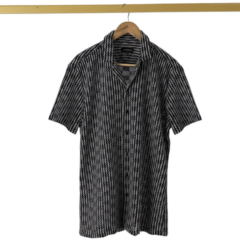 MECHMOTO 2502SS142 Crochet S/S Shirt - Black