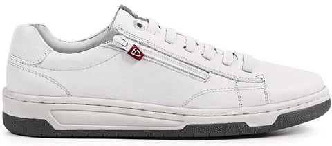 FERRACINI Wilfred Lace Up Leather Sneaker - White