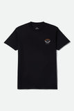 BRIXTON Leeway Tee - Black Worn Wash