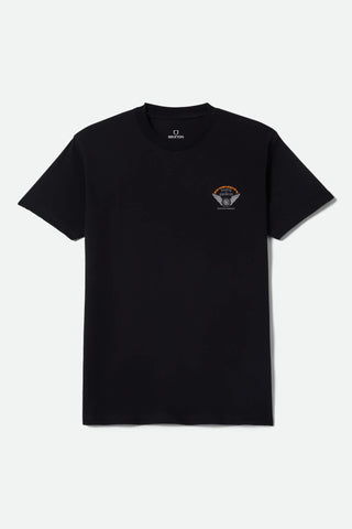 BRIXTON Leeway Tee - Black Worn Wash