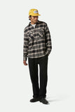 BRIXTON Bowery L/S Flannel - Black/Char/Beige