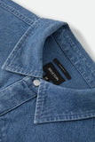 BRIXTON Waylon Lightweight Overshirt - Med Wash Chambray