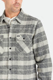 BRIXTON BOWERY HEAVYWEIGHT L/S FLANNEL - Black/Charcoal