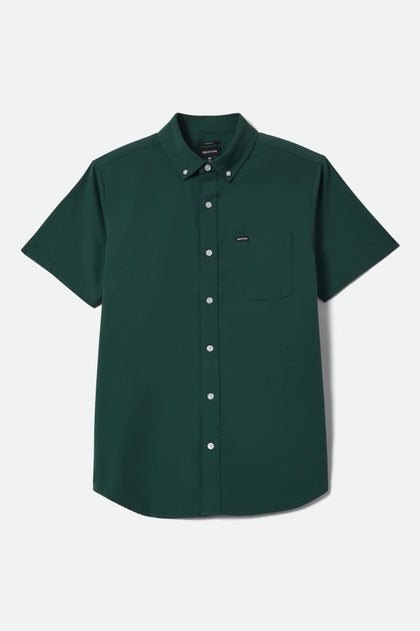 Brixton Sanford Oxford Short Sleeve Shirt - Primal Green