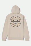 BRIXTON Crest Hoodie - Cream/Jet Black/Washed Copper