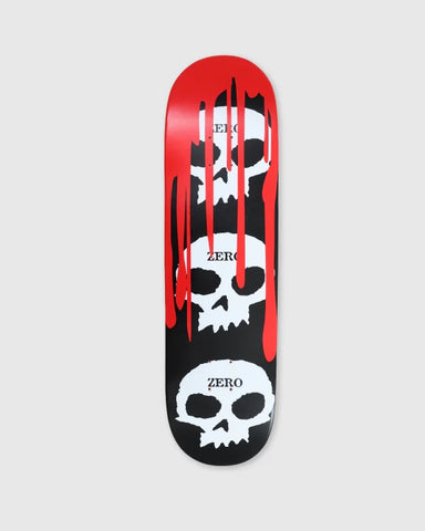 ZERO 3 Skull Blood R7 8" Skateboard Deck - Black/White/Red