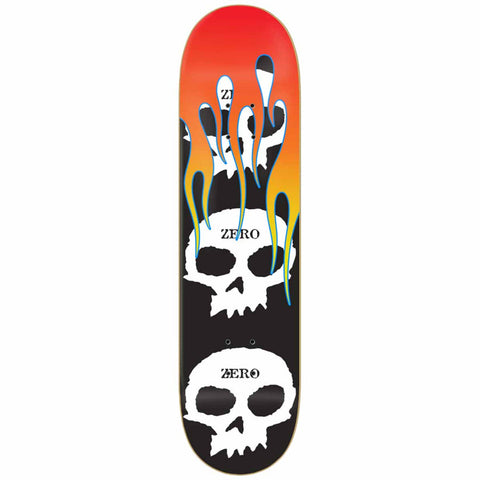 Zero 3 Skull with Flames 8.25 Skateboard Deck