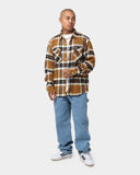 BRIXTON BOWERY L/S FLANNEL - Medal Bronze