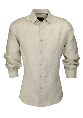 Cutler & Co Blake CS20692 L/S Linen Shirt - 181 Oatmeal